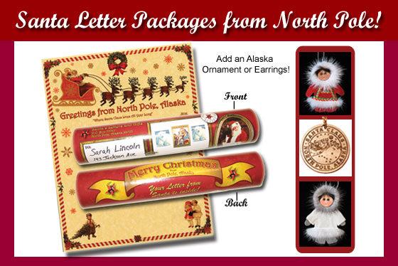 Ready to Send - Deluxe Santa Letter and Tubes are available in packs of 8, 15 or 20 letters. Printed on rich parchment paper with our custom stationery design. Each letter includes our official North Pole seal. Also included is a complimentary Good Boys & Girls Certificate (non-personalized) and snowflake confetti. Letters are enclosed in our colorful, custom North Pole mailing tube. Made in North Pole, Alaska - ships from PamelaSueArtandDesigns.com in Alaska.