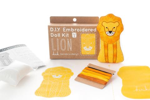 Lion Embroidery Critter Kit and inclusions - available from Pamela Sue Art & Designs.com in Alaska.