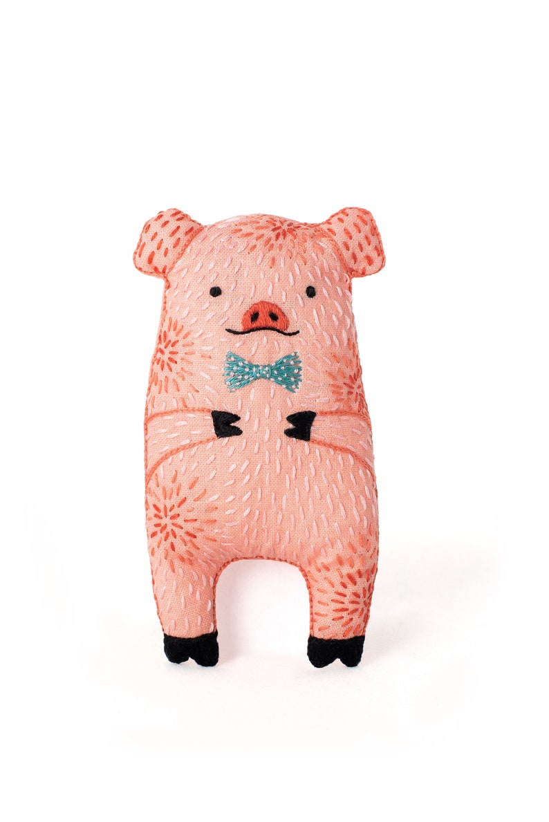 Pig embroidery kit.