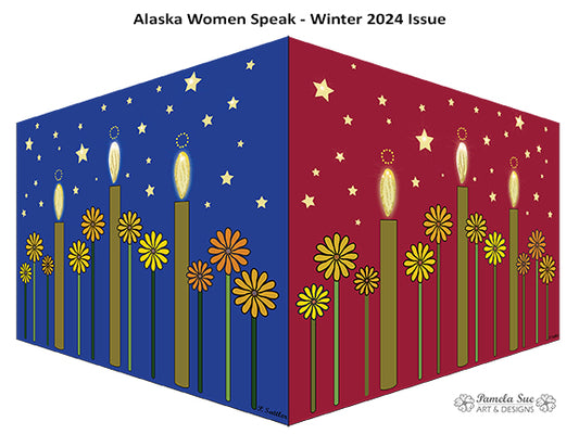 Beautiful "Winter Hygge" prints (8" x 10") designed by Pamela Sue.  Available from PamelaSueArtandDesigns.com - Alaska.