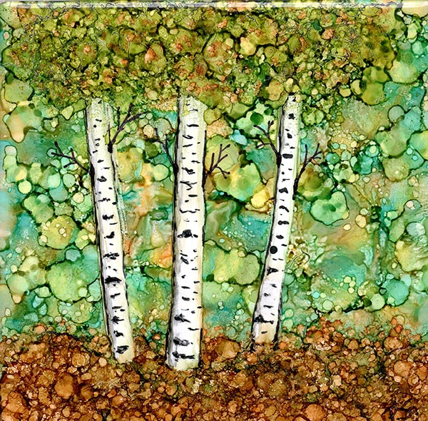 Birch Tree Art Tiles - Pre-order Seasonally